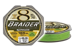 PLECIONKA BRAIDER X8 0,10mm 150m 10,7kg Lime Green