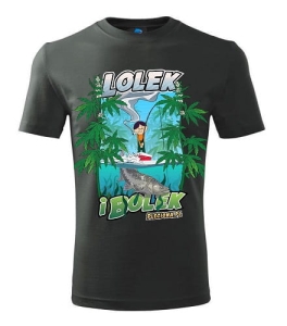 Koszulka pleciona.mom Bolek i Lolek Khaki