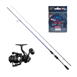 Zestaw Spinn Hype Tackle H2 UL 2,20 m do 7 g + Kołowrotek Kraken Black Pearl 2000 + Plecionka 4X Grass Green 0,07 mm