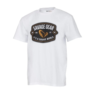 Savage Gear Koszulka Badge Logo Tee White XXL