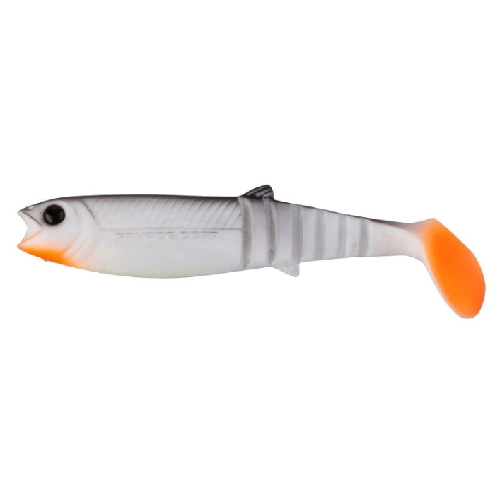 Savage Gear Cannibal Shad 20cm White Black 1szt.jpg