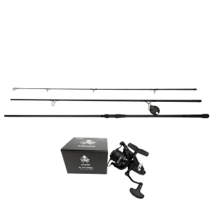 Zestaw Wędka Kraken Black Pearl Carp 12ft 360cm 3,5lbs 3cz + Kołowrotek Kraken Free Runner 5500 Wolny Bieg