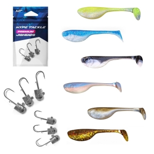 Duży Zestaw Przynęt Hype Tackle Budda Lure 13cm 18szt + Hype Tackle Premium Bullet Jigheads 9szt