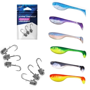 Duży Zestaw Przynęt Hype Tackle Budda Lure 10cm 30szt + Hype Tackle Premium Bullet Jigheads 9szt