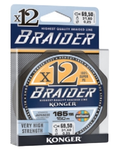 PLECIONKA BRAIDER X12 0,25mm 150m 31,6kg MULTI
