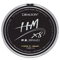 DRAGON HM X8 P.E.BRAID 0.14mm 14,50kg 135m szara