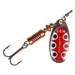 DAM Effzett Standard Spinner Silver Black Dot 4g Obrotówka
