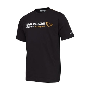 Savage Gear T-Shirt Signature Logo XXL Black Ink