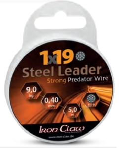 IRON CLAW 1x19 Steel Leader 12kg 5m 0,45mm
