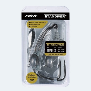 Haczyki BKK Titan Diver+ z obc 3/0 3,8g 2szt