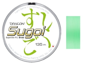 Plecionka Dragon Sugoi 0.037mm 1,91kg zielona Fluo